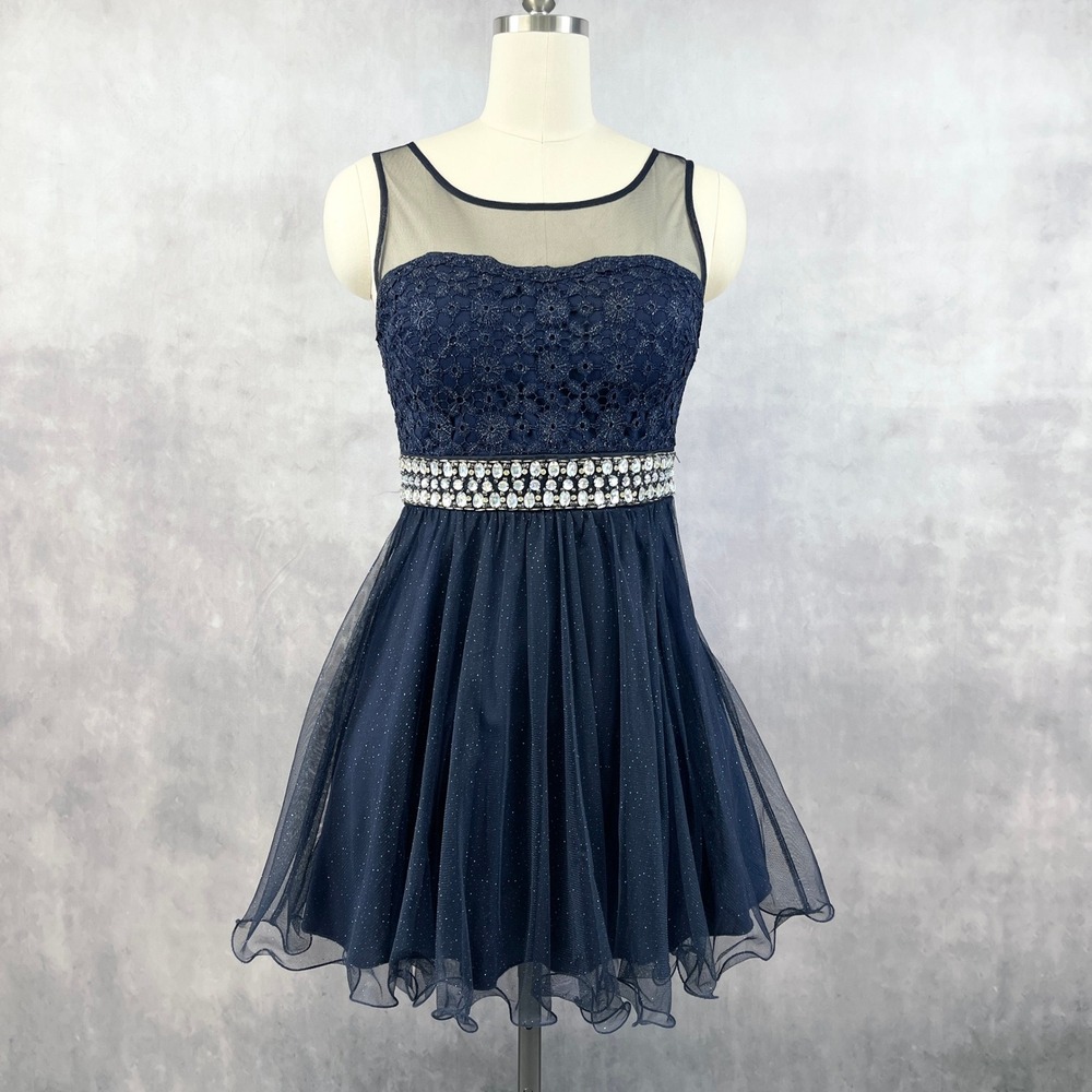 My Michelle Womens Dress Size 9 Coquette Prom Party Sparkle Tulle Y2K Fairy HOCO